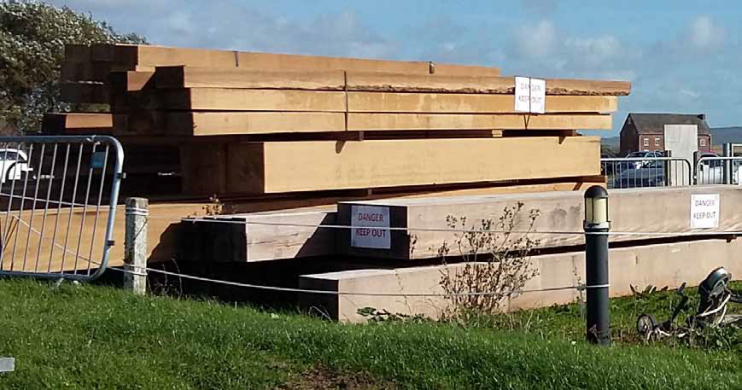 Timber from Portsmoiuth Harbour
